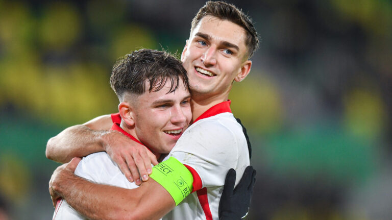 2025.10.10 Katowice
Pilka nozna Reprezentacja Polski U21 Eliminacje Mistrzostw Europy U-21 Sezon 2025/2026
Polska - Czarnogora
N/z Oskar Pietuszewski, Tomasz Pienko, radosc, radosc po golu, radosc po bramce
Foto Marcin Bulanda / PressFocus

2025.10.10 Katowice
Football Polish National Team U21 UEFA EURO 2027 Qualifying Season 2025/2026
Polska - Czarnogora
Oskar Pietuszewski, Tomasz Pienko, radosc, radosc po golu, radosc po bramce
Credit: Marcin Bulanda / PressFocus