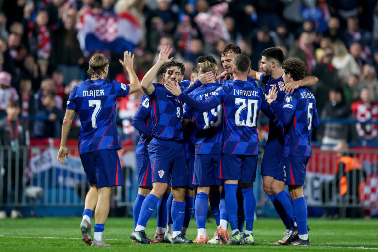 VARAZDIN, CROATIA - OCTOBER 12: Players of Croatia celebrates after Toni Fruk of Croatia scores a goal for 1:0 during the FIFA World Cup 2026 qualifier match between Croatia and Gibraltar at Football Stadium Varteks on October 12, 2025 in Varazdin, Croatia. Photo: Matija Habljak/PIXSELL/Sipa USA
2025.10.12 Varazdin
pilka nozna , eliminacje , kwalifikacje do mistrzostw swiata 2026
Chorwacja - Gibraltar
Foto Pixsell/SIPA USA/PressFocus

!!! POLAND ONLY !!!