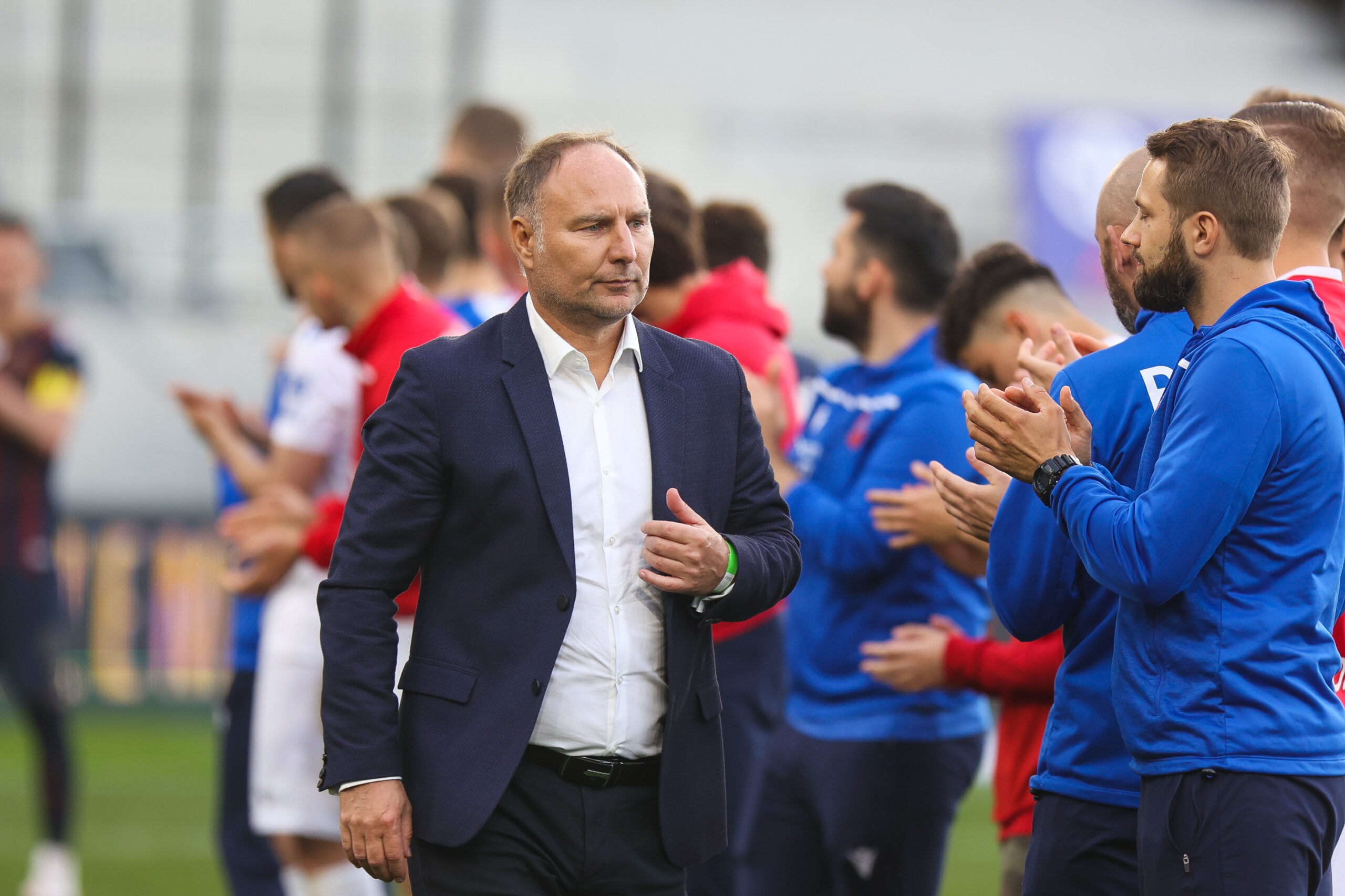 2021.05.16 Szczecin Stadion Miejski im Floriana Krygiera
Pilka nozna PKO Ekstraklasa sezon 2020/2021
Pogon Szczecin - Rakow Czestochowa
N/z radosc celebracja medale 3 miejsce Pogon Szczecin Dariusz Adamczuk
Foto Szymon Gorski / PressFocus

2021.05.16 Szczecin Stadion Miejski im Floriana Krygiera
Football Polish PKO Ekstraklasa season 2020/2021
Pogon Szczecin - Rakow Czestochowa
radosc celebracja medale 3 miejsce Pogon Szczecin Dariusz Adamczuk
Credit: Szymon Gorski / PressFocus