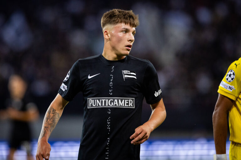 STURM GRAZ vs BODO / GLIMT Filip Rozga of Sturm during second leg of play off round of UEFA Champions League football match between SK Sturm Graz and FK Bodo / Glimt. Worthersee Stadion, Klagenfurt, Austria, August 26, 2025. Photo by Branislav Racko Copyright: xx 080A8359
2025.08.26 Graz
pilka nozna , Liga Mistrzow
SK Sturm Graz - FK Bodo / Glimt
Foto IMAGO/PressFocus

!!! POLAND ONLY !!!