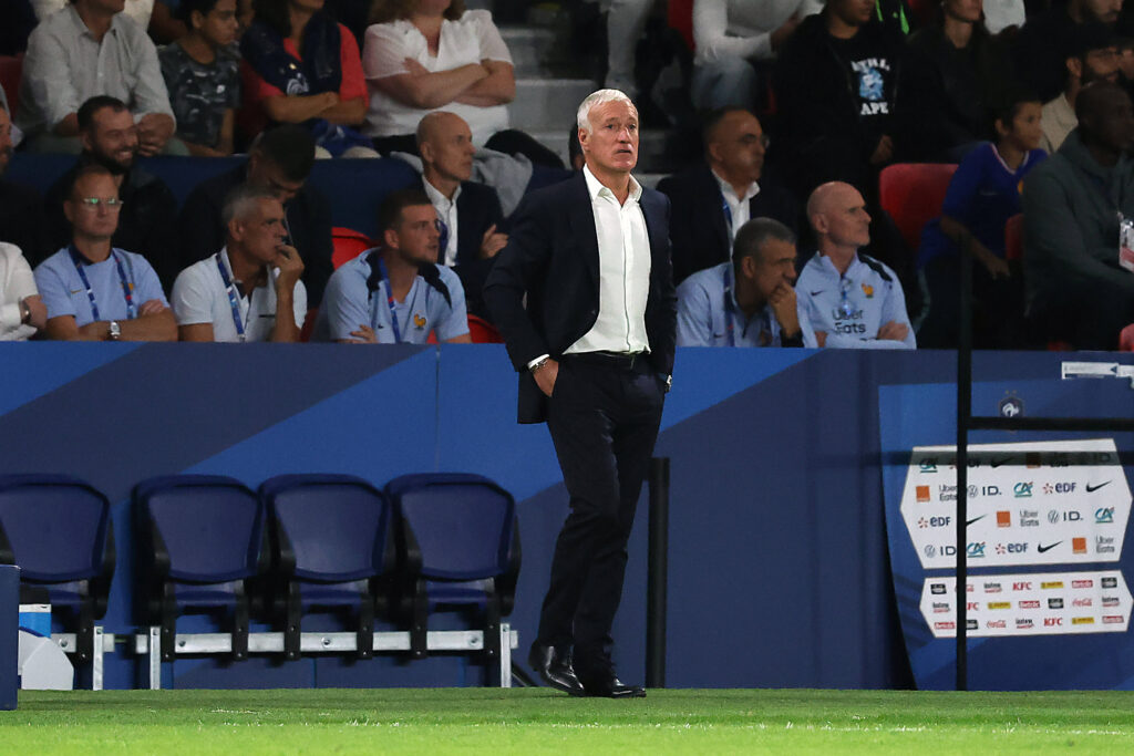 The French Team Coach , Didier Deschamps during the European Qualifying round match between France and Iceland at Parc des Princes on September 09, 2025 in Paris, France. //03PARIENTE_sipa.27759/Credit:JP PARIENTE/SIPA/2509101723
2025.09.09 Paryz
pilka nozna eliminacje , kwalifikacje do mistrzostw swiata 2026
Francja - Islandia
Foto JP PARIENTE/SIPA/PressFocus

!!! POLAND ONLY !!!