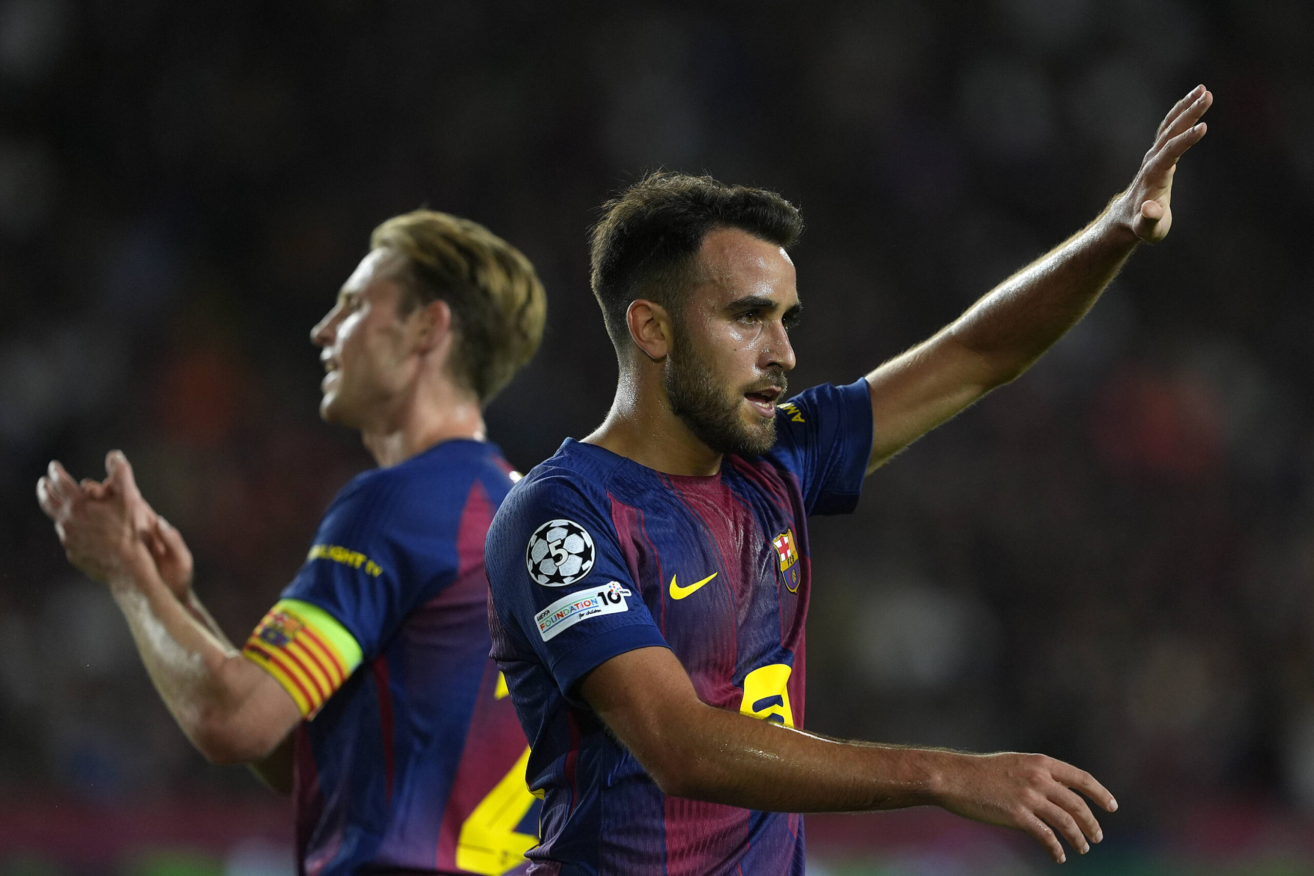 FC Barcelona&#039;s Frenkie De Jong (l) and Eric Garcia during Champions League 2025/2026, League Phase, Round 2 match. October 1 ,2025. (ALTERPHOTOS/PsnewZ/Acero) - Photo :  Acero / Alterphotos / Psnewz / SIPA /00315120_0034//Credit:PSNEWZ/SIPA/2510012227
2025.09.30 Barcelona
pilka nozna liga mistrzow
FC Barcelona - Paris Saint-Germain
Foto PSNEWZ/SIPA/PressFocus

!!! POLAND ONLY !!!