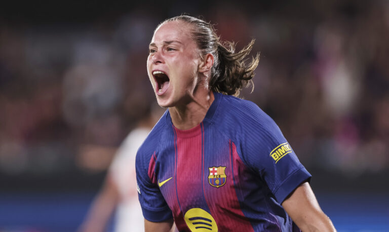 Ewa Pajor of FC Barcelona celebrates a goal during the Women s Champions League, League phase, MD1 football match between FC Barcelona and FC Bayern Munich on 7 October 2025 at Estadi Johan Cruyff in Barcelona, Spain (Photo by /Sipa USA)
2025.10.07 Barcelona
pilka nozna kobiet liga mistrzyn
FC Barcelona - Bayern Monachium
Foto IPA/SIPA USA/PressFocus

!!! POLAND ONLY !!!