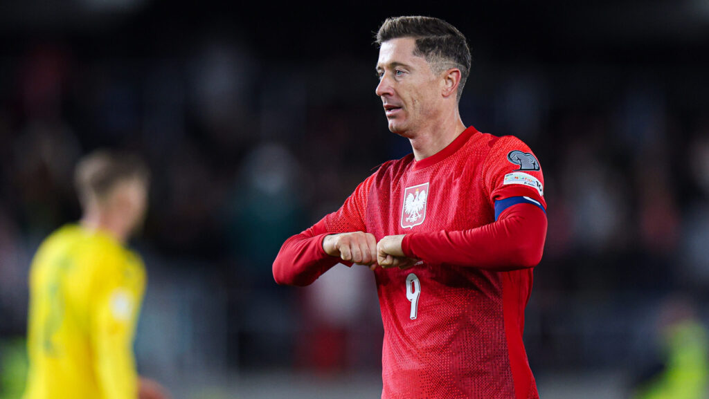 2025.10.12 Kowno
Pilka nozna Kwalifikacje Mistrzostw Swiata 2026
Litwa - Polska
N/z bramka gol radosc na 2-0 Robert Lewandowski
Foto Pawel Andrachiewicz / PressFocus

2025.10.12 Kaunas
Football - FIFA World Cup 2026 Qualifying round
Press conference and training before Lithuania - Poland
bramka gol radosc na 2-0 Robert Lewandowski
Credit: Pawel Andrachiewicz / PressFocus