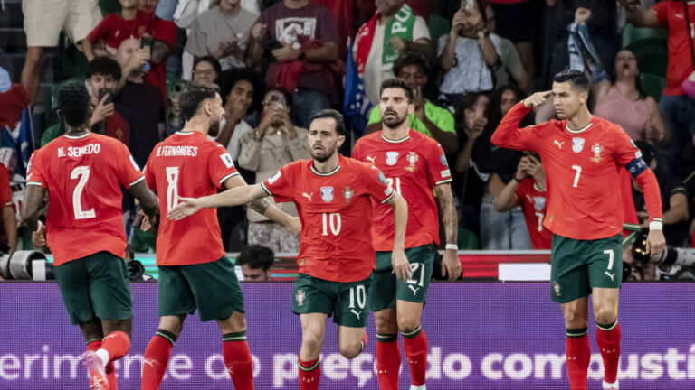 Cristiano Ronaldo of Portugal celebrates his goal 1-1 during the FIFA World Cup 2026, Qualifiers, Group F football match between Portugal and Hungary on 14 October 2025 at Jose Alvalade stadium in Lisbon, Portugal (Photo by /Sipa USA)
2025.10.14 Lizbona
pilka nozna , eliminacje , kwalifikacje do mistrzostw swiata 2026
Portugalia - Wegry
Foto IPA/SIPA USA/PressFocus

!!! POLAND ONLY !!!