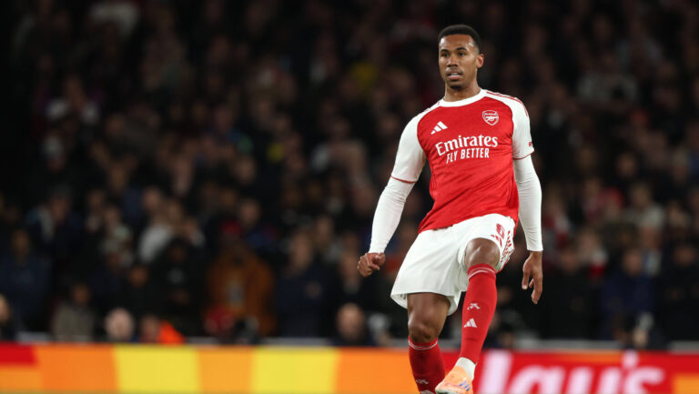 Gabriel Magalhaes A at the Arsenal v Atletico Madrid UEFA Champions League match, at the Emirates Stadium, London, UK on 21st October, 2025. PUBLICATIONxNOTxINxUK
2025.10.21 Londyn
pilka nozna , liga mistrzow
Arsenal Londyn - Atletico Madryt
Foto IMAGO/PressFocus

!!! POLAND ONLY !!!
