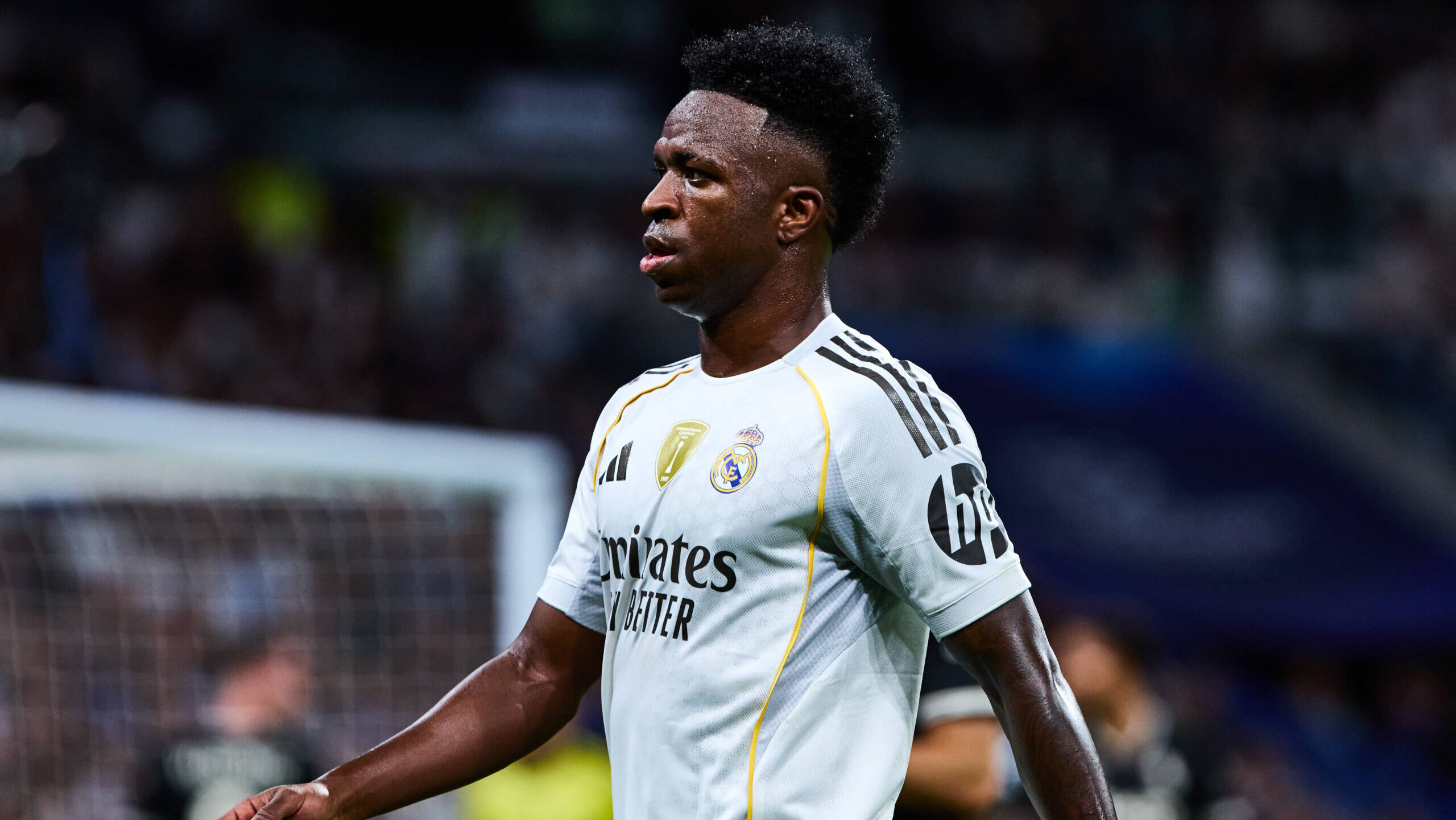 Real Madrid v Juventus - UEFA Champions League 2025/26 League Phase MD3 MADRID, SPAIN - OCTOBER 22: Vinicius Junior of Real Madrid looks on during the UEFA Champions League 2025/26 League Phase MD3 match between Real Madrid and Juventus at Estadio Santiago Bernabeu on October 22, 2025 in Madrid, Spain. Photo by Jose Javier Martinez/Photo Players Images/Magara Press Madrid Estadio Santiago Bernabeu Spain Copyright: xJosexJavierxMartinezx
2025.10.22 Madryt
pilka nozna , liga mistrzow
Real Madryt - Juventus Turyn
Foto IMAGO/PressFocus

!!! POLAND ONLY !!!