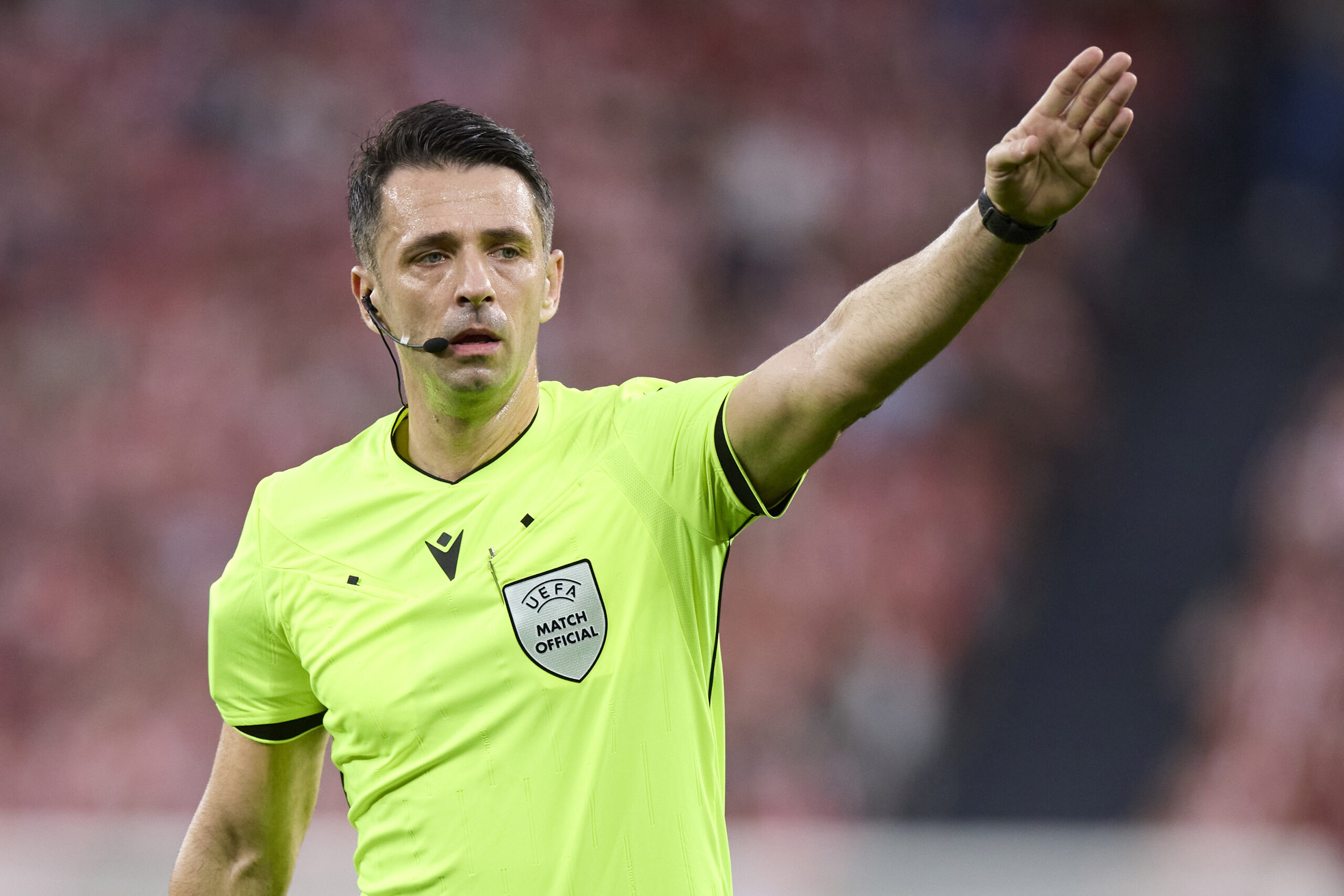 Referee Igor Pajac during the UEFA Champions League, League phase, MD3 football match between Athletic Club and FK Qarabag on 22 October 2025 at San Mames stadium in Bilbao, Spain (Photo by /Sipa USA)
2025.10.22 Bilbao
pilka nozna liga mistrzow
Athletic Bilbao - Karabach Agdam
Foto IPA/SIPA USA/PressFocus

!!! POLAND ONLY !!!