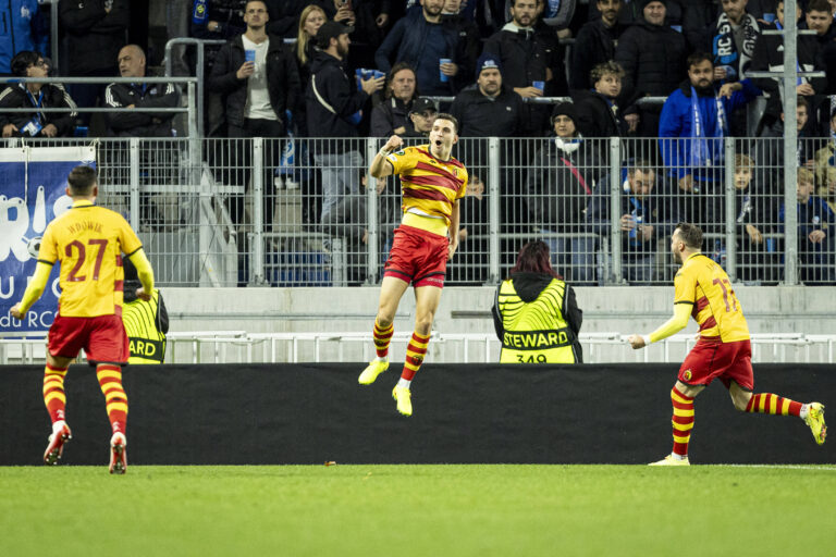 Joie des joueurs de l&#039;equipe de Jagiellonia Bialystok. apres le but de Du?an Stojinovi? #3 - Photo :  elyxandro cegarra / Elyxandro Cegarra / Psnewz / SIPA /00316270_0091//Credit:PSNEWZ/SIPA/2510232333
2025.10.23 Strasburg
pilka nozna Liga Konferencji
RC Strasbourg - Jagiellonia Bialystok
Foto PSNEWZ/SIPA/PressFocus

!!! POLAND ONLY !!!