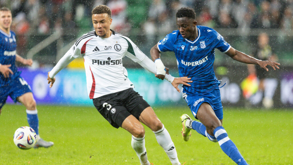 2025.10.26 Warszawa pilka nozna PKO Ekstraklasa sezon 2025/2026
Legia Warszawa - Lech Poznan
N/z Steve Kapuadi (Legia), Yannick Agnero (Lech)
Foto Tomasz Jastrzebowski / Foto Olimpik / PressFocus

2025.10.26 Warsaw Football PKO Ekstraklasa season 2025/2026
Legia Warszawa - Lech Poznan
Steve Kapuadi (Legia), Yannick Agnero (Lech)
Credit: Tomasz Jastrzebowski / Foto Olimpik / PressFocus