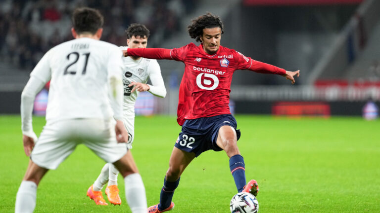 32 Ayyoub BOUADDI (losc) during the Ligue 1 McDonald&#039;s match between Lille OSC and Angers SCO at Stade Pierre Mauroy on November 2, 2025 in Lille, France. (Photo by Dave Winter/FEP/Icon Sport/Sipa USA)
2025.11.02 Lille
pilka nozna liga francuska
Lille OSC - Angers SCO
Foto Icon Sport/SIPA USA/PressFocus

!!! POLAND ONLY !!!