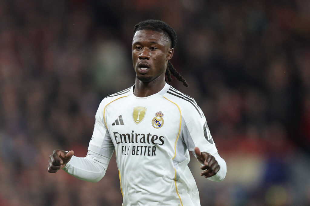 Liverpool, England, 4th November 2025. Eduardo Camavinga of Real Madrid during the Liverpool vs Real Madrid UEFA Champions League match at Anfield, Liverpool. Picture credit should read: James Baylis / Sportimage EDITORIAL USE ONLY. No use with unauthorised audio, video, data, fixture lists, club/league logos or live services. Online in-match use limited to 120 images, no video emulation. No use in betting, games or single club/league/player publications. SPI_104_JB_LIVERPOOL_REAL_MADRID SPI-4264-0103
2025.11.04 Liverpool
pilka nozna liga mistrzow
Liverpool FC - Real Madryt
Foto IMAGO/PressFocus

!!! POLAND ONLY !!!