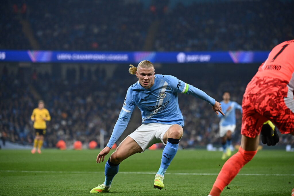 UEFA Champions League: Manchester City vs. Borussia Dortmund, 05.11.2025 MANCHESTER, GREAT BRITAIN - NOVEMBER 05: Erling Haaland of Manchester City during the UEFA Champions League match between Manchester City vs. Borussia Dortmund at Etihad Stadium on matchday 4 of the UEFA Champions League Season 2025/26 on November 05, 2025 in Manchester, Great Britain. *** UEFA Champions League Manchester City vs Borussia Dortmund, 05 11 2025 MANCHESTER, GREAT BRITAIN NOVEMBER 05 Erling Haaland of Manchester City during the UEFA Champions League match between Manchester City vs Borussia Dortmund at Etihad Stadium on matchday 4 of the UEFA Champions League Season 2025 26 on November 05, 2025 in Manchester, Great Britain Copyright: xBEAUTIFULxSPORTS/Mansoorx
2025.11.05 Manchester
pilka nozna liga mistrzow
Manchester City - Borussia Dortmund
Foto IMAGO/PressFocus

!!! POLAND ONLY !!!