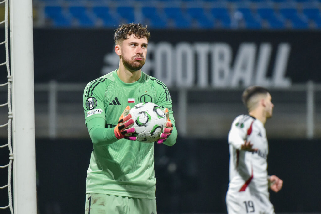 2025.11.06 Celje, Slowenia
pilka nozna Liga Konferencji UEFA faza ligowa sezon 2025/2026
NK Celje - Legia Warszawa
N/z Kacper Tobiasz
Foto Wojciech Dobrzynski Legionisci.com / PressFocus 
2025.11.06 Celje, Slovenia
UEFA Conference League league phase season 2025/2026
NK Celje - Legia Warsaw
Credit: Wojciech Dobrzynski / Legionisci.com / PressFocus