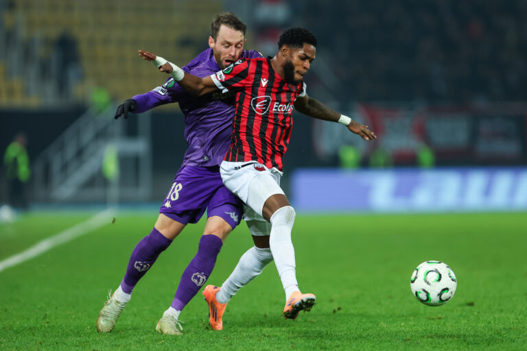 2025.11.06 Skopje
pilka nozna UEFA Liga Konferencji sezon 2025/2026
Shkendija - Jagiellonia Bialystok
N/z Louka Prip, Ronaldo Webster
Foto PressFocus

2025.11.06 Madrid
Football - UEFA Conference League season 2025/2026
Shkendija - Jagiellonia Bialystok
Louka Prip, Ronaldo Webster
Credit: PressFocus