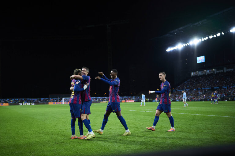 RC Celta de Vigo v FC Barcelona, Barca - LaLiga EA Sports VIGO, SPAIN - NOVEMBER 9: Lamine Yamal of FC Barcelona celebrates after scoring his team s third goal during to the LaLiga EA Sports match between RC Celta de Vigo and FC Barcelona at Abanca Balaidos stadium on November 9, 2025 in Vigo, Spain. Photo by Diego Simon/Photo Players Images/Magara Press Vigo Abanca Balaidos Stadium Spain Copyright: xDiegoxSimonx
2025.11.09 Vigo
pilka nozna , liga hiszpanska
Celta Vigo - FC Barcelona
Foto IMAGO/PressFocus

!!! POLAND ONLY !!!