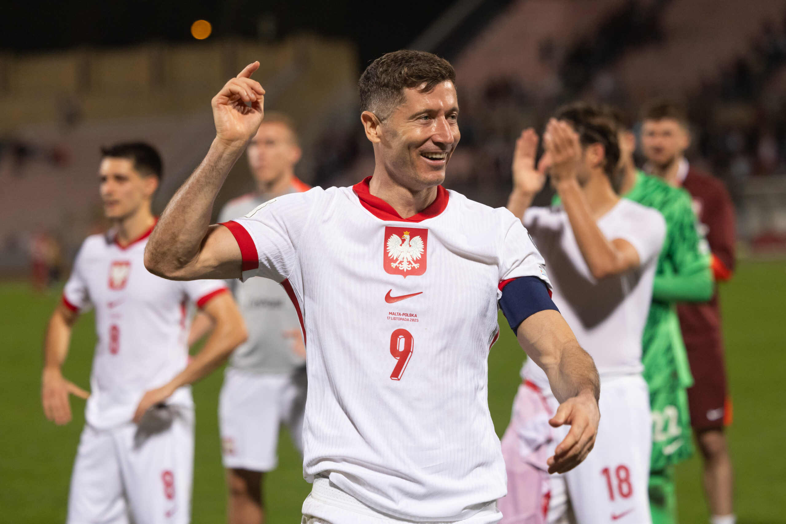 2025.11.17 Malta
Pilka nozna Kwalifikacje Mistrzostw Swiata 2026
Malta - Polska
N/z Robert Lewandowski podziekowanie kibicom
Foto Marcin Karczewski / PressFocus

2025.11.17 Malta
Football - FIFA World Cup 2026 Qualifying round
Malta - Poland
Robert Lewandowski podziekowanie kibicom
Credit: Marcin Karczewski / PressFocus