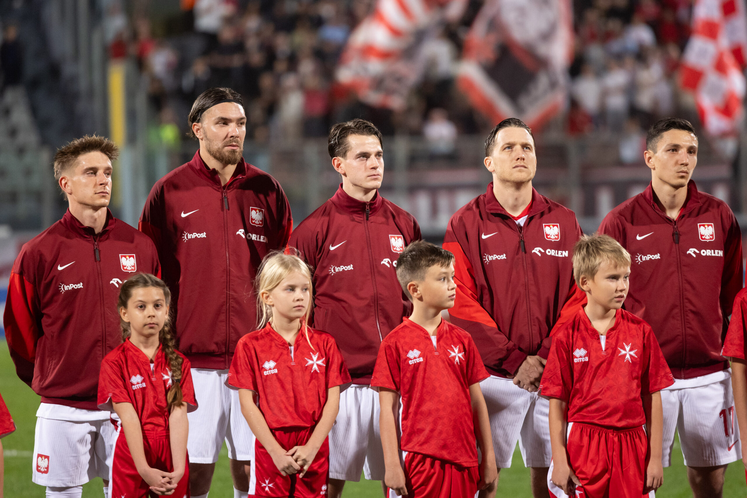 2025.11.17 Malta
Pilka nozna Kwalifikacje Mistrzostw Swiata 2026
Malta - Polska
N/z Michal Skoras, Przemyslaw Wisniewski, Jakub Kaminski, Piotr Zielinski, Bartosz Slisz
Foto Marcin Karczewski / PressFocus

2025.11.17 Malta
Football - FIFA World Cup 2026 Qualifying round
Malta - Poland
Michal Skoras, Przemyslaw Wisniewski, Jakub Kaminski, Piotr Zielinski, Bartosz Slisz
Credit: Marcin Karczewski / PressFocus