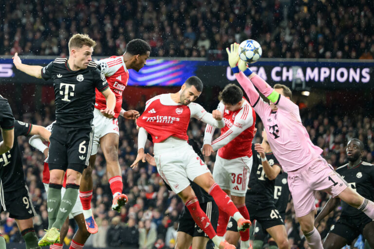 Arsenal v Bayern Munich Champions League 26/11/2025. **GOAL** Arsenal defender Jurrien Timber 12 GOAL scores 1-0 during the Champions League match between Arsenal and Bayern Munich at the Emirates Stadium, London, England on 26 November 2025. London Emirates Stadium Greater London England Editorial use only , Copyright: xSimonxTraylenx PSI-23273-0012
2025.11.26 Londyn
pilka nozna , Liga Mistrzow
Arsenal Londyn - Bayern Monachium
Foto IMAGO/PressFocus

!!! POLAND ONLY !!!