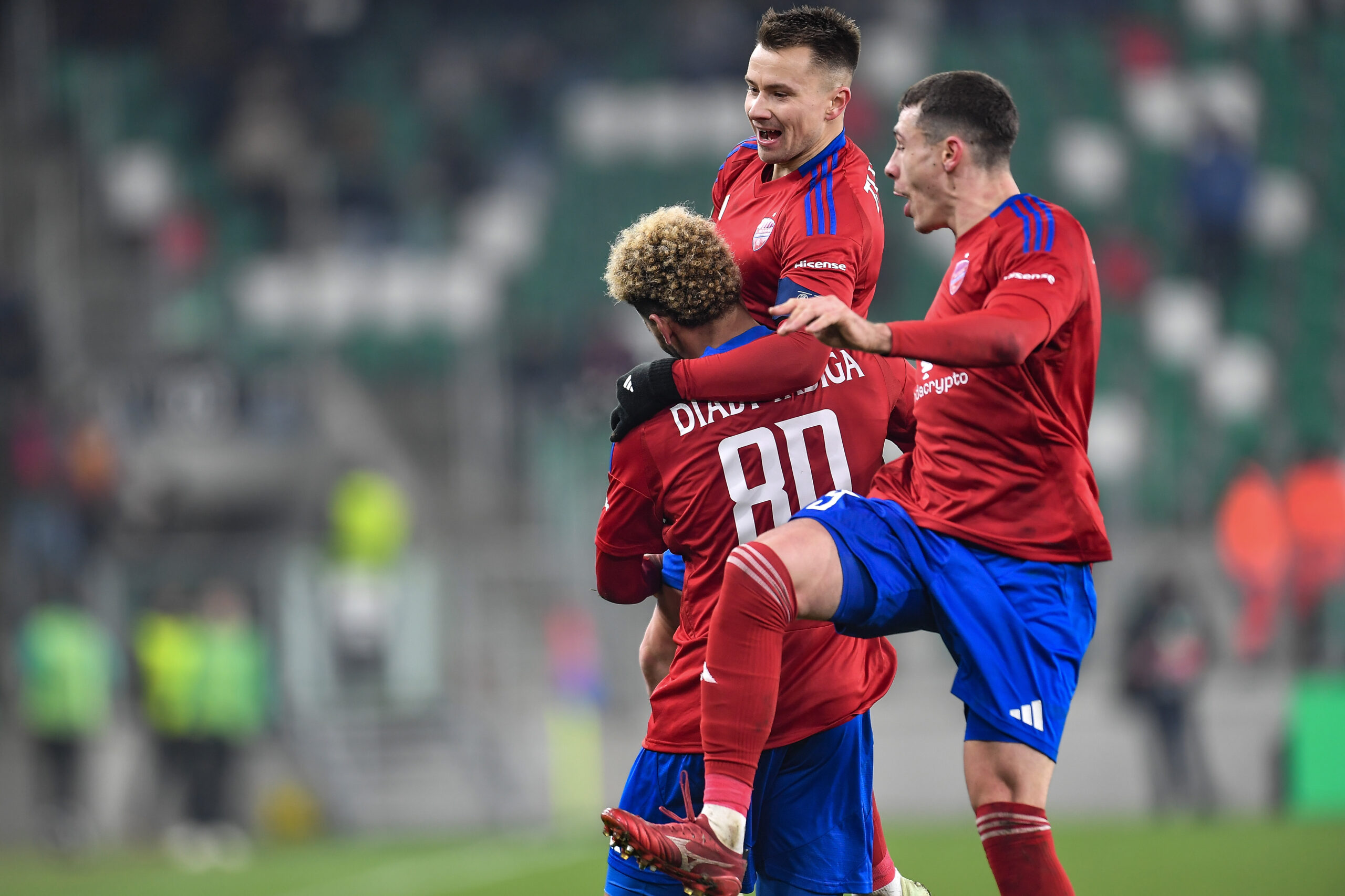 2025.11.27 Sosnowiec
Pilka nozna Liga Konferencji UEFA sezon 2025/26 Faza ligowa 4 kolejka
Rakow Czestochowa - Rapid Wieden  
N/z Lamine Diaby Fadiga gol radosc Fran Tudor Bogdan Racovitan
Foto Mateusz Sobczak / PressFocus

2025.11.27 Sosnowiec
Football UEFA Conference League 2025/26 season League phase Matchday 4
Rakow Czestochowa - Rapid Wien Vienna
Lamine Diaby Fadiga gol radosc Fran Tudor Bogdan Racovitan
Credit: Mateusz Sobczak / PressFocus