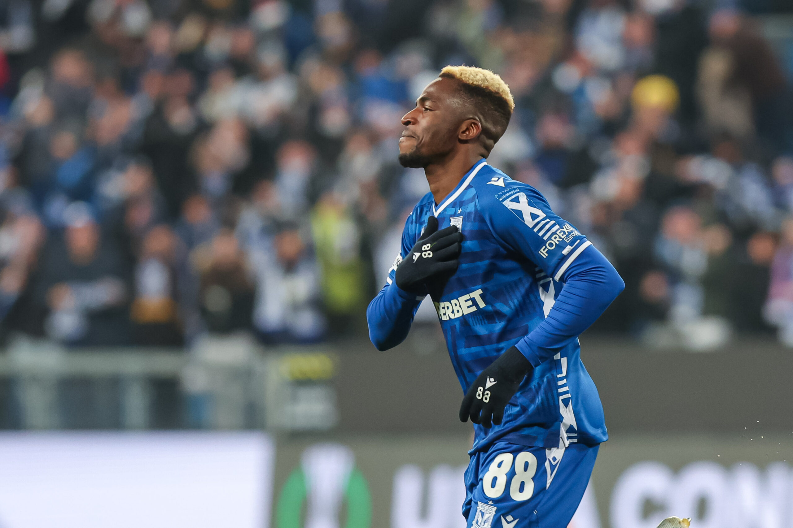 2025.11.27 Poznan
Pilka nozna UEFA Liga Konferencji Faza Ligowa
Lech Poznan - FC Lausanne Sport
N/z Taofeek Ismaheel gol radosc bramka
Foto Pawel Jaskolka / PressFocus

2025.11.27 Poznan
Football UEFA Conference League Lech Poznan - FC Lausanne-Sport
Credit: Pawel Jaskolka / PressFocus