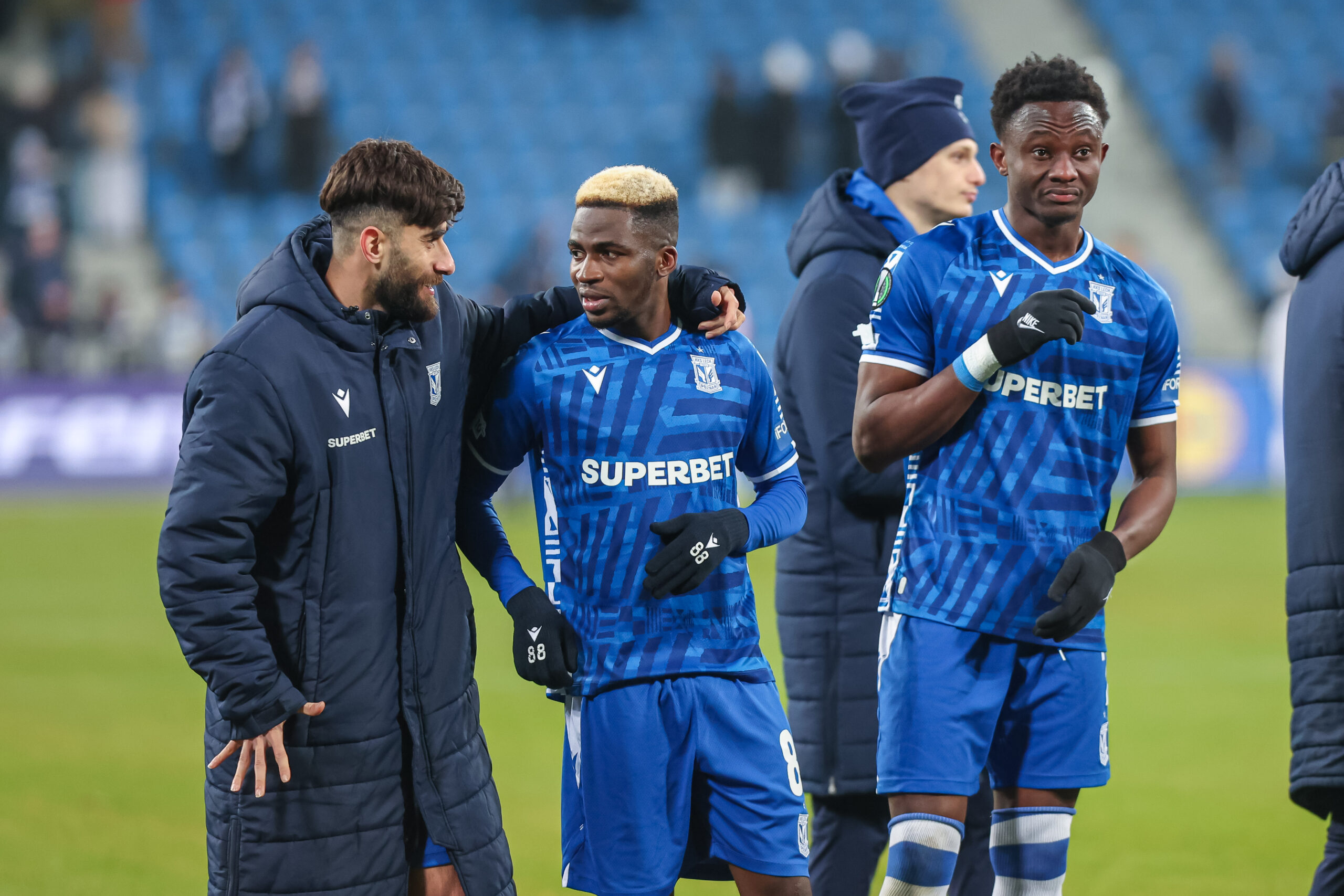 2025.11.27 Poznan
Pilka nozna UEFA Liga Konferencji Faza Ligowa
Lech Poznan - FC Lausanne Sport
N/z Ali Gholizadeh Taofeek Ismaheel Yannick Agnero
Foto Pawel Jaskolka / PressFocus

2025.11.27 Poznan
Football UEFA Conference League Lech Poznan - FC Lausanne-Sport
Credit: Pawel Jaskolka / PressFocus