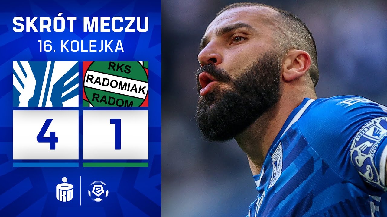 SKRÓT MECZU: Lech Poznań 4:1 Radomiak