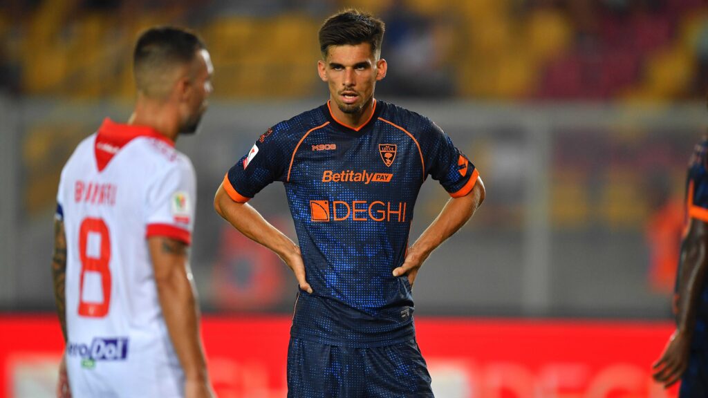 Marchwinski in action during the thirty-second Frecciarossa Italy Cup soccer match between US Lecce and Mantova 1911 at the Via del Mare Stadium in Lecce, Italy, Monday, August 12, 2024. (Credit Image: © Giovanni Evangelista/LaPresse) (Photo by Giovanni Evangelista/LaPresse/Sipa USA)
2024.08.12 Lecce
pilka nozna Puchar Wloch
US Lecce - Mantova 1911
Foto Giovanni Evangelista/LaPresse/SIPA USA/PressFocus

!!! POLAND ONLY !!!