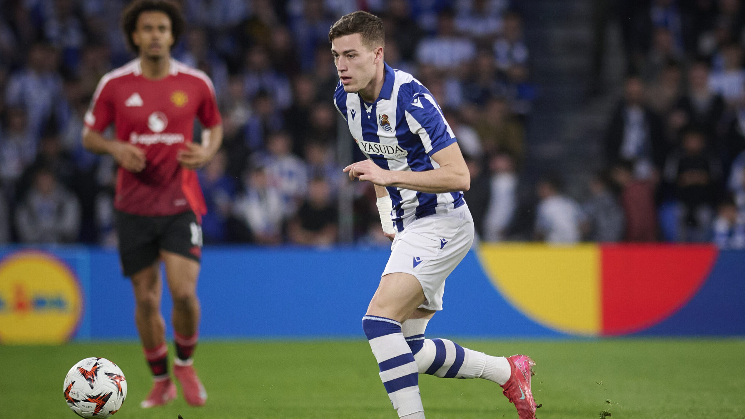 Real Sociedad’s Luka Sucic during UEFA Europa League 2024/2025 Round of 16 1st leg match. March 6,2025. (ALTERPHOTOS/Jorge Ropero)
2025.03.06 San Sebastian
pilka nozna liga europy
Real Sociedad San Sebastian - Manchester United
Foto Alter Photos/SIPA USA/PressFocus

!!! POLAND ONLY !!!