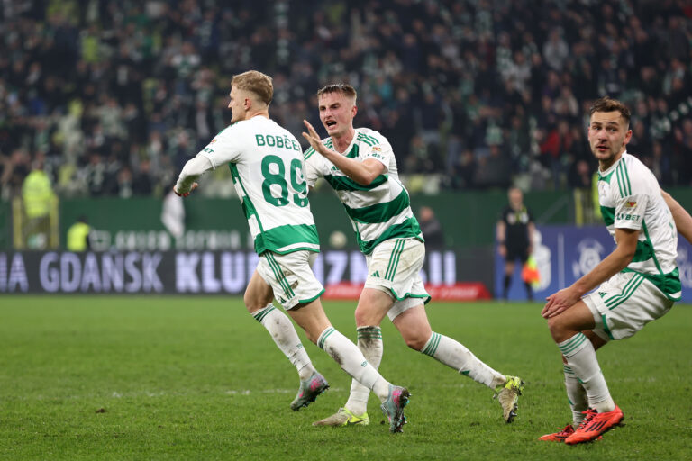2025.04.14 Gdansk Pilka nozna PKO BP Ekstraklasa sezon 2024/2025 Lechia Gdansk - Stal Mielec N/z Tomas Bobcek gol bramka radosc Elias Oskar Olsson Foto Piotr Matusewicz / PressFocus

2025.04.14 Gdansk
Football Polish PKO BP Ekstraklasa season 2024/2025 
Lechia Gdansk - Stal Mielec 
Tomas Bobcek gol bramka radosc Elias Oskar Olsson 
Credit: Piotr Matusewicz / PressFocus