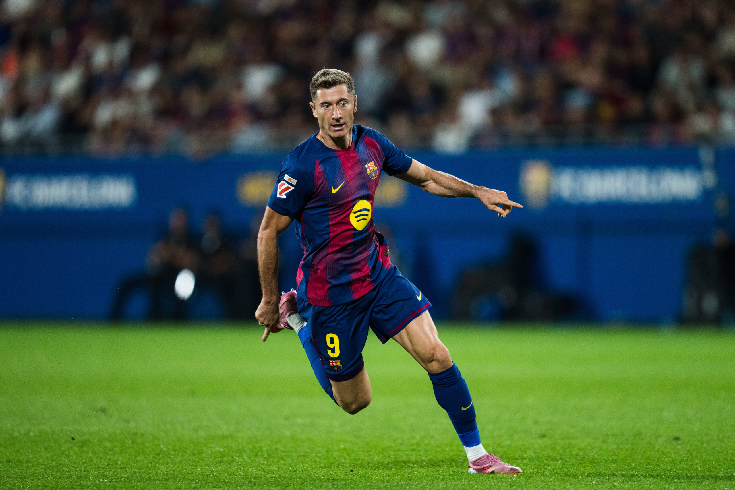 Spanish LaLiga EA Sports FC Barcelona, Barca v Valencia CF in Barcelona, Spain. FC Barcelona player 9 Robert Lewandowski during LaLiga EA Sports match between FC Barcelona and Valencia CF in Johan Cruyff Stadium, Barcelona, Spain, on September 14, 2025. Barcelona Johan Cruyff Stadium Barcelona Spain
2025.09.14 Barcelona 
pilka nozna liga hiszpanska
FC Barcelona - Valencia CF
Foto IMAGO/PressFocus

!!! POLAND ONLY !!!