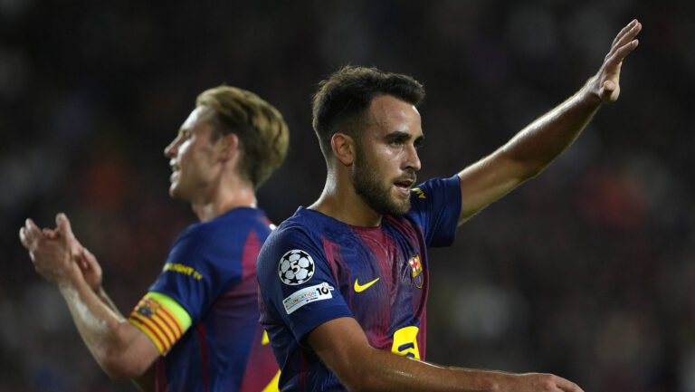 FC Barcelona&#039;s Frenkie De Jong (l) and Eric Garcia during Champions League 2025/2026, League Phase, Round 2 match. October 1 ,2025. (ALTERPHOTOS/PsnewZ/Acero) - Photo :  Acero / Alterphotos / Psnewz / SIPA /00315120_0034//Credit:PSNEWZ/SIPA/2510012227
2025.09.30 Barcelona
pilka nozna liga mistrzow
FC Barcelona - Paris Saint-Germain
Foto PSNEWZ/SIPA/PressFocus

!!! POLAND ONLY !!!