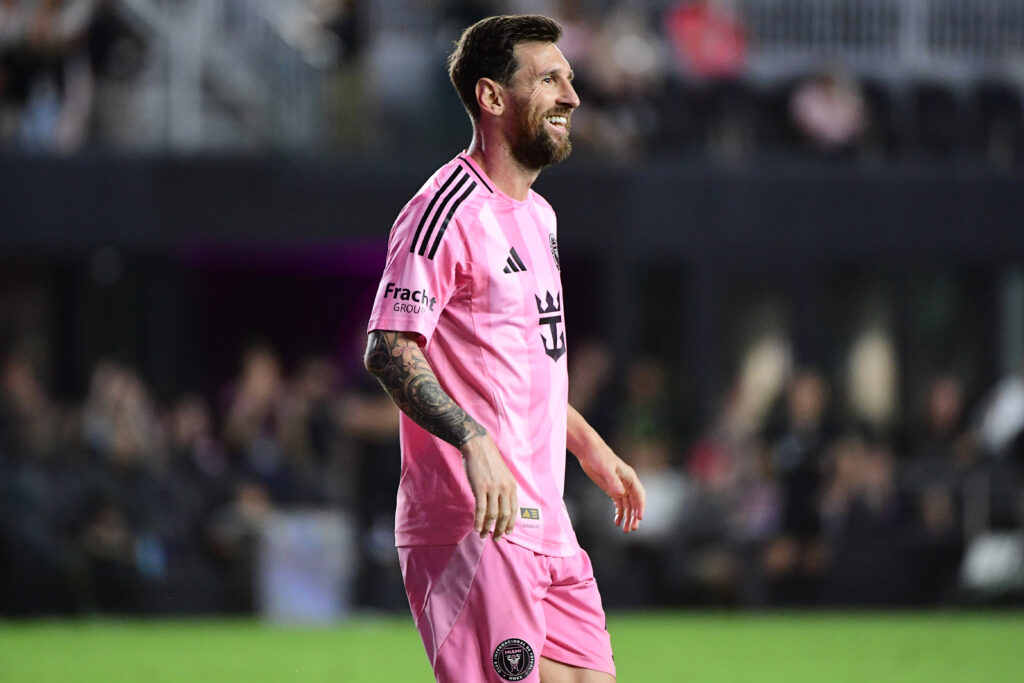 Inter Miami CF forward Lionel Messi (10) smiles after he scored a goal during the match between Inter Miami and Nashville at Chase Stadium in Fort Lauderdale, Florida on October 24, 2025. (Photo by JC Ruiz/Sipa USA)
2025.10.24 Fort Lauderdale
pilka nozna amerykanska liga MLS
Inter Miami CF - Nashville SC
Foto Sipa USA/SIPA USA/PressFocus

!!! POLAND ONLY !!!