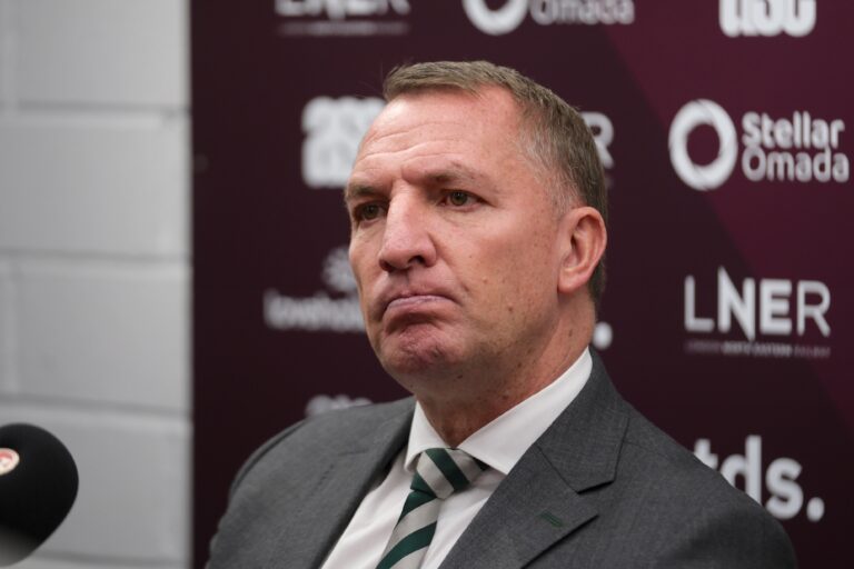 Pictured: Celtic Manager Brendan Rodgers attends an after match press conference *** No Sales in the UK ***
2025.10.26 Edynburg
pilka nozna liga szkocka
Heart of Midlothian - Celtic Glasgow
Foto Sportpix/SIPA USA/PressFocus

!!! POLAND ONLY !!!