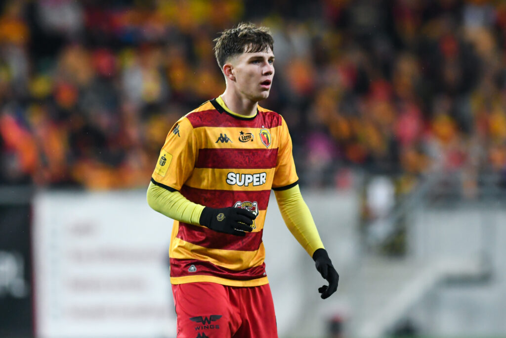 2025.11.02 Bialystok Pilka nozna PKO Ekstraklasa sezon 2025/2026 14. kolejka rozgrywek Jagiellonia Bialystok (zolto-czerwone) - Rakow Czestochowa N/z Oskar Pietuszewski Foto Michal Kosc / PressFocus 
2025.11.02 Bialystok Football Polish PKO Ekstraklasa season 2025/2026 Jagiellonia Bialystok - Rakow Czestochowa Credit Michal Kosc / PressFocus