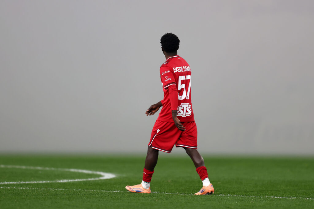 2025.11.08 Gdansk Pilka nozna PKO BP Ekstraklasa sezon 2025/2026 Lechia Gdansk - Widzew Lodz N/z Samuel Akere Foto Piotr Matusewicz / PressFocus

2025.11.08 Gdansk
Football Polish PKO BP Ekstraklasa season 2025/2026 
Lechia Gdansk - Widzew Lodz 
Samuel Akere 
Credit: Piotr Matusewicz / PressFocus