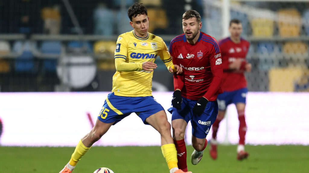 2025.11.30 Gdynia Pilka nozna PKO BP Ekstraklasa sezon 2025/2026 Arka Gdynia - Rakow Czestochowa N/z Kamil Jakubczyk Imad Rondic Foto Piotr Matusewicz / PressFocus

2025.11.30 Gdynia
Football Polish PKO BP Ekstraklasa season 2025/2026 
Arka Gdynia - Rakow Czestochowa 
Kamil Jakubczyk Imad Rondic 
Credit: Piotr Matusewicz / PressFocus