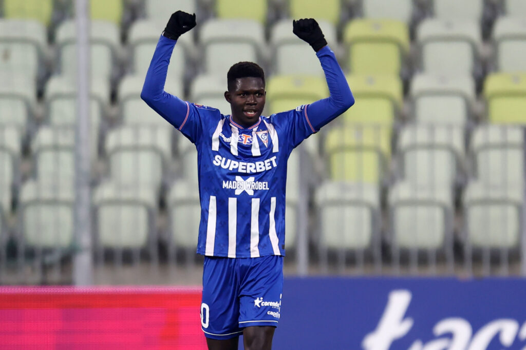 2025.12.02 Gdansk Pilka nozna 1/8 finalu STS Pucharu Polski sezon 2025/2026 Lechia Gdansk - Gornik Zabrze N/z Ousmane Sow gol bramka radosc Foto Piotr Matusewicz / PressFocus

2025.12.02 Gdansk
Football Polish Cup season 2025/2026 
Lechia Gdansk - Gornik Zabrze 
Ousmane Sow gol bramka radosc 
Credit: Piotr Matusewicz / PressFocus