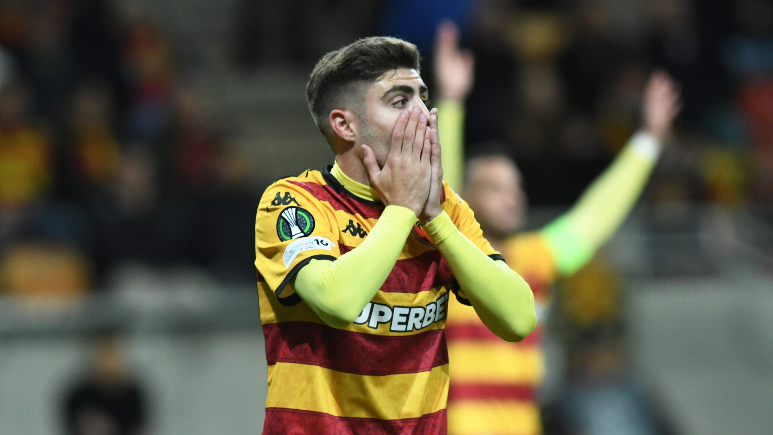 2025.12.11 Bialystok pilka nozna Liga Konferencji Europy 2025/2026. 5. kolejka rozgrywek LKE. Jagiellonia Bialystok - Rayo Vallecano (Hiszpania) N/z Alejandro Pozo Foto Michal Kosc / PressFocus 
2025.12.11 Bialystok Bialystok Football - UEFA Conference League 2025/2026 Jagiellonia Bialystok - Rayo Vallecano (Spain) Credit: Michal Kosc / PressFocus