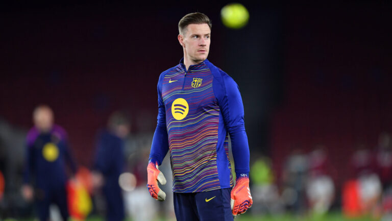 FC Barcelona, Barca v CA OSASUNA. SPOTIFY CAMP NOU.BARCELONA. December 13,2025 FC BARCELONA vs CA OSASUNA December 13 ,2025 Goalkeeper of FC Barcelona Ter Stegen 1 warming up during the match between FC Barcelona and Osasuna corresponding to the sixteen day of La Liga EA Sports at Spotify Camp Nou in Barcelona, Spain. Barcelona ESP Copyright: xS.xRosx
2025.12.13 Barcelona
pilka nozna liga hiszpanska
FC Barcelona - Osasuna Pampeluna
Foto IMAGO/PressFocus

!!! POLAND ONLY !!!