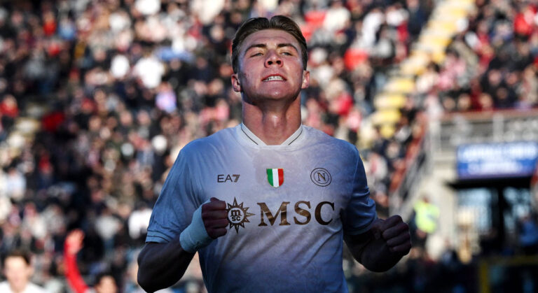 Mg Cremona 28/12/2025 - campionato di calcio serie A / Cremonese-Napoli/ foto Matteo Gribaudi/Image nella foto: esultanza gol Rasmus Hojlund PUBLICATIONxNOTxINxITA
2025.12.28 Cremona
pilka nozna , liga wloska
US Cremonese - SSC Napoli
Foto IMAGO/PressFocus

!!! POLAND ONLY !!!