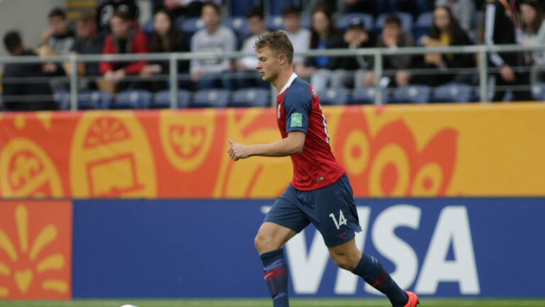 2019.05.30 Lublin Pilka nozna 
Mistrzostwa Swiata do lat 20 Norwegia - Honduras
N/z Ulrik Fredriksen
Foto Wojciech Szubartowski / PressFocus 
2019.05.30 Football FIFA U-20 World Cup Poland 2019 Norway - Honduras
Ulrik Fredriksen
Credit: Wojciech Szubartowski / PressFocus