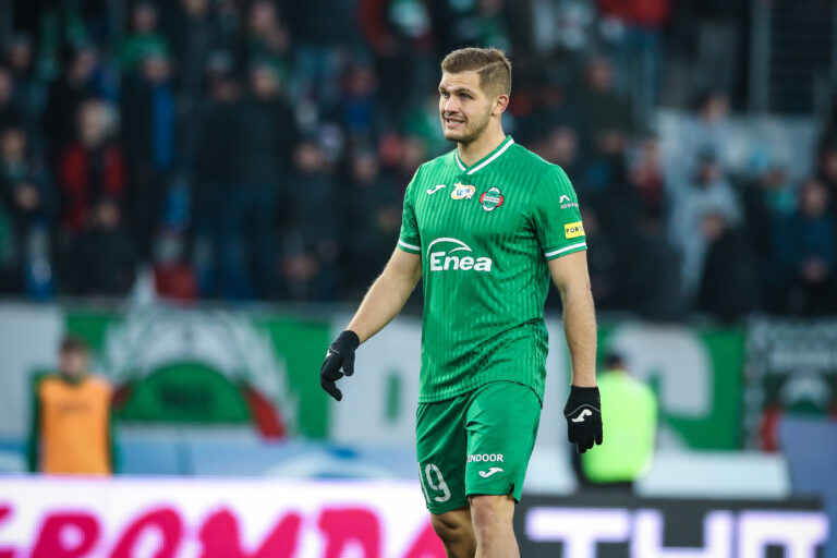 11.04.2022 Radom
Pilka nozna
PKO Ekstraklasa 2021/2022
Radomiak Radom - Jagiellonia Bialystok
N/z Karol Angielski
Foto Adam Starszynski / PressFocus

11.04.2022 Radom
Football
PKO Ekstraklasa 2021/2022, polish top division
Radomiak Radom - Jagiellonia Bialystok
Karol Angielski
Credit Adam Starszynski / PressFocus