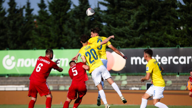 Kai Edwards of Connah's Quay Nomads FC, Benjamin Nash of Connah's Quay Nomads FC, Beno Selan of NK Bravo, Gasper Trdin of NK Bravo during football match between NK Bravo and Connahas Quay Nomads FC in First qualifying round of UEFA Europa Conference League 2024/25, on July 11, 2024 in Stadium Siska, Ljubljana, Slovenia. Photo by Luka Vovk / Sportida//SPORTIDA_SIPA.4346/Credit:Luka Vovk / Sportida/SIPA/2407121619

11.07.2024 Ljubljana
pilka nozna liga konferencji europy
NK Bravo - Connah’s Quay Nomads FC
Foto Luka Vovk / Sportida/SIPA / Sipa / PressFocus 
POLAND ONLY!!