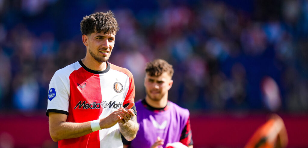 Eredivisie: Feyenoord v PSV Rotterdam - Jakub Moder of Feyenoord during the thirty-second round of the 2024/2025 Eredivisie season. The match is set between Feyenoord and PSV at Stadion Feijenoord De Kuip on 11 May 2025 in Rotterdam, The Netherlands. Copyright: xYannickxVerhoevenx
2025.05.11 Rotterdam
pilka nozna , liga holenderska
Feyenoord Rotterdam - PSV Eindhoven
Foto IMAGO/PressFocus

!!! POLAND ONLY !!!