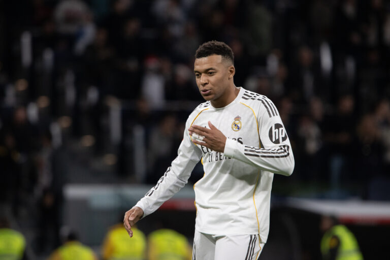 Kylian Mbappe of Real Madrid celebrates a goal during the EA SPORTS La Liga 2025-2026 match between Real Madrid and Sevilla FC, at Santiago Bernabeu Stadium. Final score: Real Madrid 2-0 Sevilla FC. (Photo by David Canales / SOPA Images/Sipa USA)
2025.12.20 Madryt
pilka nozna liga hiszpanska
Real Madryt - Sevilla FC
Foto SOPA Images/SIPA USA/PressFocus

!!! POLAND ONLY !!!