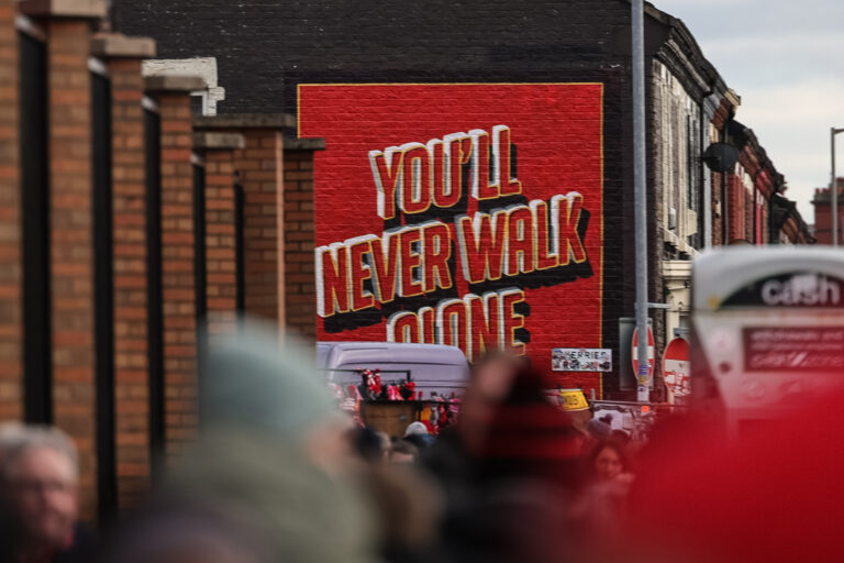 You’ll Never Walk Alone mural during the Premier League match Liverpool vs Wolverhampton Wanderers at Anfield, Liverpool, United Kingdom, 27th December 2025

(Photo by Mark Cosgrove/News Images)

*** GER AUT SUI OUT *** in Liverpool, United Kingdom on 12/27/2025. (Photo by Mark Cosgrove/News Images/Sipa USA)
2025.12.27 Liverpool 
pilka nozna liga angielska
Liverpool FC - Wolverhampton Wanderers
Foto News Images/SIPA USA/PressFocus

!!! POLAND ONLY !!!