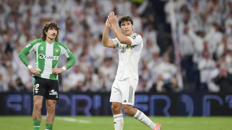 Real Madrid v Real Betis - LaLiga EA Sports MADRID, SPAIN - JANUARY 4: Gonzalo Garcia of Real Madrid looks on during to the LaLiga EA Sports match between Real Madrid and Real Betis at Santiago Bernabeu Stadium on January 4, 2026 in Madrid, Spain. Photo by Francisco Macia/Photo Players Images/Magara Press Madrid Estadio Santiago Bernabeu Spain Copyright: xFranciscoxMaciax
2026.01.04 Madryt
pilka nozna , liga hiszpanska
Real Madryt - Real Betis Sewilla
Foto IMAGO/PressFocus

!!! POLAND ONLY !!!