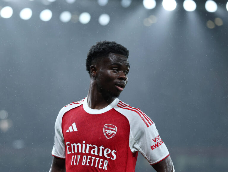 London, England, 8th January 2026. Bukayo Saka of Arsenal during the Arsenal vs Liverpool Premier League match at the Emirates Stadium, London. Picture credit should read: David Klein / Sportimage EDITORIAL USE ONLY. No use with unauthorised audio, video, data, fixture lists, club/league logos or live services. Online in-match use limited to 120 images, no video emulation. No use in betting, games or single club/league/player publications. SPI_010_DK_Arsenal_Liverpool SPI-4439-0010
2026.01.08 Londyn
pilka nozna liga angielska
Arsenal Londyn - FC Liverpool
Foto IMAGO/PressFocus

!!! POLAND ONLY !!!