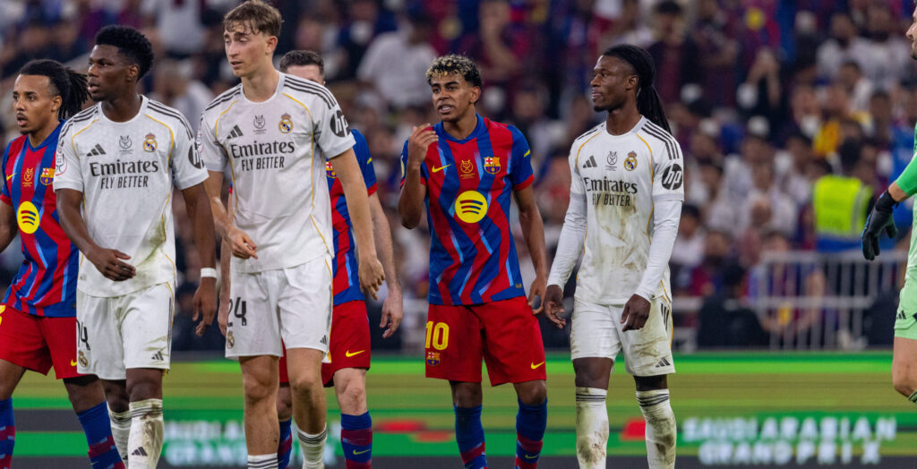 Lamine Yamal seen during Spanish Supercup Final game between teams of FC Barcelona, Barca and Real Madrid Maciej Rogowski/Ball Raw Images Jeddah King Abdullah Sports City Saudi Arabia Copyright: xMaciejxRogowskix ROG_BARvsRMA-131
2026.01.11 Dzedda
pilka nozna Superpuchar Hiszpanii
FC Barcelona - Real Madryt
Foto IMAGO/PressFocus

!!! POLAND ONLY !!!